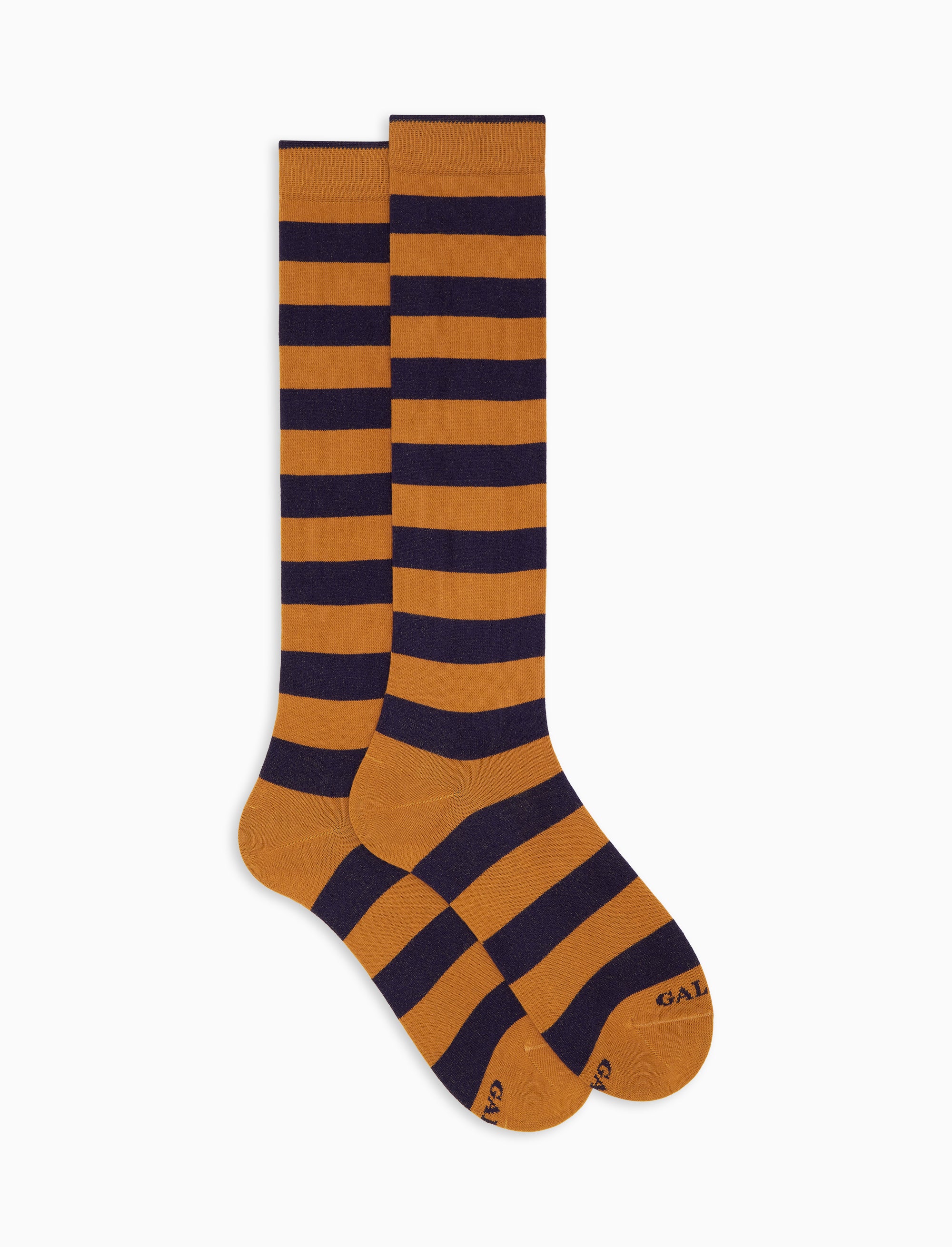 Calze Uomo In Cotone Gialle Con Righe Multicolor – Fatte In Italia, Morbide E Stilosissime