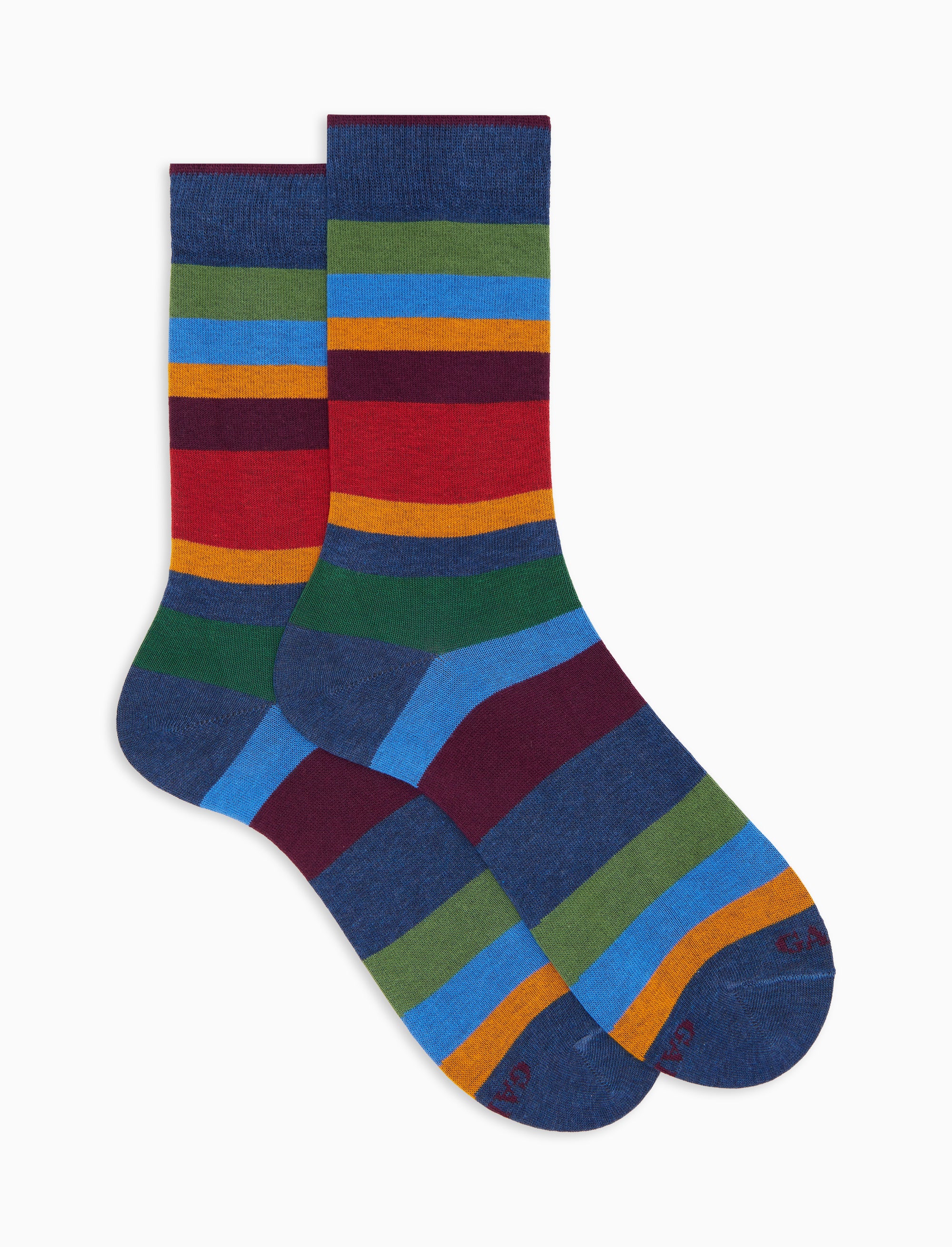 Calze lunghe uomo cotone leggero righe multicolor - GALLO - Intimo Maranello Calze lunghe uomo cotone leggero righe multicolor - GALLO - Intimo Maranello