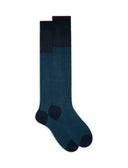 Calze lunghe uomo cotone blu oltremare fantasia cangiante - Gallo 1927 - Official Online Shop