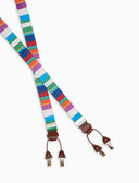 Bretella elastica unisex a righe multicolor bianco - Gallo 1927 - Official Online Shop