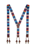 Bretella elastica unisex a righe multicolor blu