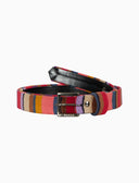 Cintura bassa donna pile bordò righe multicolor - Gallo 1927 - Official Online Shop