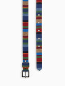 Cintura bassa donna pile blu righe multicolor - Gallo 1927 - Official Online Shop