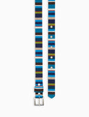 Cintura reversibile donna cotone righe multicolor blu - Gallo 1927 - Official Online Shop