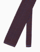 Brown silk men's tie with horizontal stripes