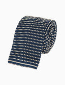 Cravatta uomo seta blu/panna con righine - Gallo 1927 - Official Online Shop