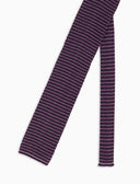 Cravatta uomo seta viola con righine orizzontali - Gallo 1927 - Official Online Shop