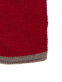 Guanti donna lana, seta e cashmere bordò tinta unita e contrasti - Gallo 1927 - Official Online Shop