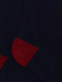 Calze lunghe donna cotone e cashmere blu tinta unita e contrasti - Gallo 1927 - Official Online Shop