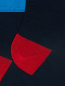 Calze cortissime donna cotone leggerissimo blu oltremare tinta unita e contrasti - Gallo 1927 - Official Online Shop