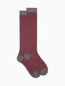 Calze lunghe donna cotone caldo grigie righe windsor