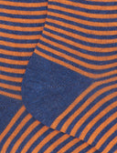Kurze Damensocken aus warmer Baumwolle, blau, Windsor-Streifen