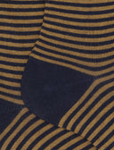 Kurze Damensocken aus warmer Baumwolle, blau, Windsor-Streifen