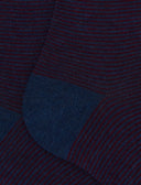 Calze lunghe donna cotone blu righine bicolore - Gallo 1927 - Official Online Shop