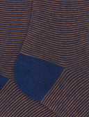 Calze lunghe donna cotone blu righine bicolore - Gallo 1927 - Official Online Shop