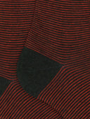 Calze lunghe donna cotone arancio righine bicolore - Gallo 1927 - Official Online Shop
