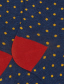 Calze lunghe donna cotone blu fantasia pois - Gallo 1927 - Official Online Shop