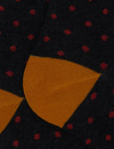 Calze lunghe donna cotone grigio fantasia pois - Gallo 1927 - Official Online Shop