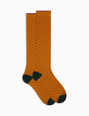 Calze lunghe donna cotone giallo fantasia pois - Gallo 1927 - Official Online Shop