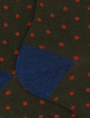 Calze corte donna cotone verde fantasia pois - Gallo 1927 - Official Online Shop