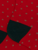 Calze corte donna cotone rosso fantasia pois - Gallo 1927 - Official Online Shop