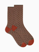 Calze corte donna cotone beige fantasia pois - Gallo 1927 - Official Online Shop