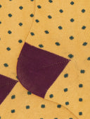 Kurze Damensocken aus warmer Baumwolle, gelb mit Polka-Dot-Muster