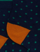 Calze cortissime donna cotone blu fantasia pois - Gallo 1927 - Official Online Shop