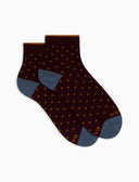 Calze cortissime donna cotone bordò fantasia pois - Gallo 1927 - Official Online Shop
