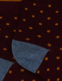Calze cortissime donna cotone bordò fantasia pois - Gallo 1927 - Official Online Shop