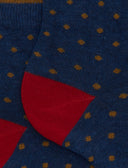 Calze cortissime donna cotone blu fantasia pois - Gallo 1927 - Official Online Shop