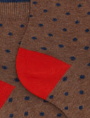 Calze cortissime donna cotone marrone fantasia pois - Gallo 1927 - Official Online Shop