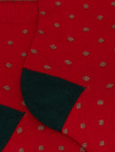 Calze cortissime donna cotone rosso fantasia pois - Gallo 1927 - Official Online Shop