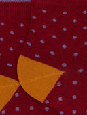 Calze cortissime donna cotone bordò fantasia pois - Gallo 1927 - Official Online Shop