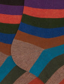 Calze lunghe donna cotone beige righe pari - Gallo 1927 - Official Online Shop