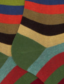 Calze lunghe donna cotone verde righe pari - Gallo 1927 - Official Online Shop