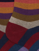 Calze corte donna cotone bordò righe pari - Gallo 1927 - Official Online Shop