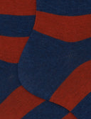 Calze corte donna cotone arancio righe bicolore - Gallo 1927 - Official Online Shop