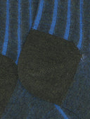 Lange Damensocken aus warmer Baumwolle, grün, mit breiten Rippen