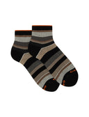 Calze cortissime donna cotone nero righe multicolor - Gallo 1927 - Official Online Shop