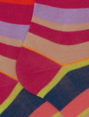Calze lunghe donna cotone righe multicolor fucsia - Gallo 1927 - Official Online Shop
