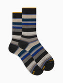 Calze corte donna cotone righe multicolor grigio - Gallo 1927 - Official Online Shop