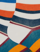 Calze corte donna cotone righe multicolor bianco - Gallo 1927 - Official Online Shop