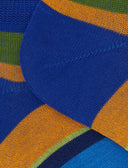 Calze fantasmini donna cotone righe multicolor blu - Gallo 1927 - Official Online Shop