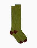 Calze lunghe donna cotone fantasia pois verde - Gallo 1927 - Official Online Shop