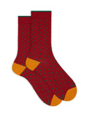 Calze corte donna cotone fantasia pois rosso - Gallo 1927 - Official Online Shop