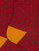 Calze corte donna cotone fantasia pois rosso - Gallo 1927 - Official Online Shop