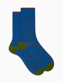 Calze corte donna cotone fantasia pois azzurro - Gallo 1927 - Official Online Shop