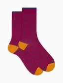 Calze corte donna cotone fantasia pois fucsia - Gallo 1927 - Official Online Shop