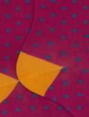 Calze corte donna cotone fantasia pois fucsia - Gallo 1927 - Official Online Shop